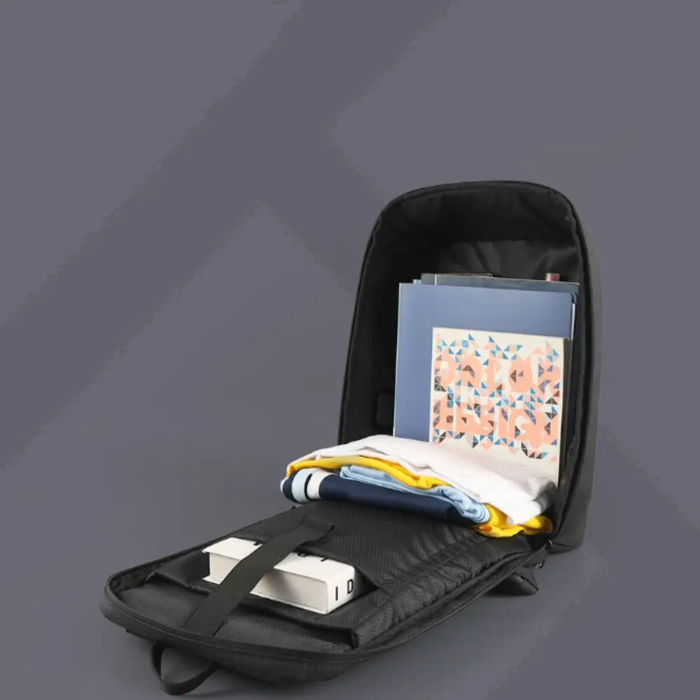 Large Capacity Solar Backpack Wear Resistant Built In USB Ports Laptop Backpack External USB Ports Solar Powered Men Backpack