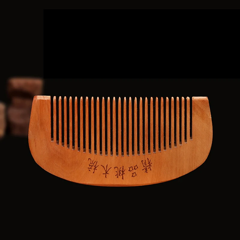 Natural Peach Wood Comb Close Teeth Anti-Static Head Massage Beard Hair Care Tool Beauty Accessories Barber Women'S Hairdres
