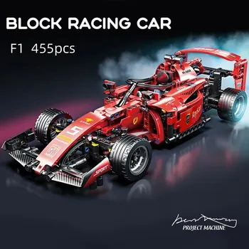 455pcs F1 racing cars sets MOC building blocks control car festive gift giving Christmas Halloween Easter kits for building toys