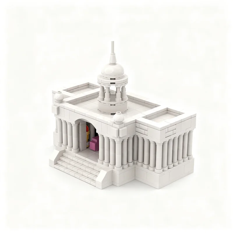 620pcs MOC Aries Temple - Seiya Architecture Model Building Blocks Christmas Gift Toys Art 3D Idea Brick Assemble Education