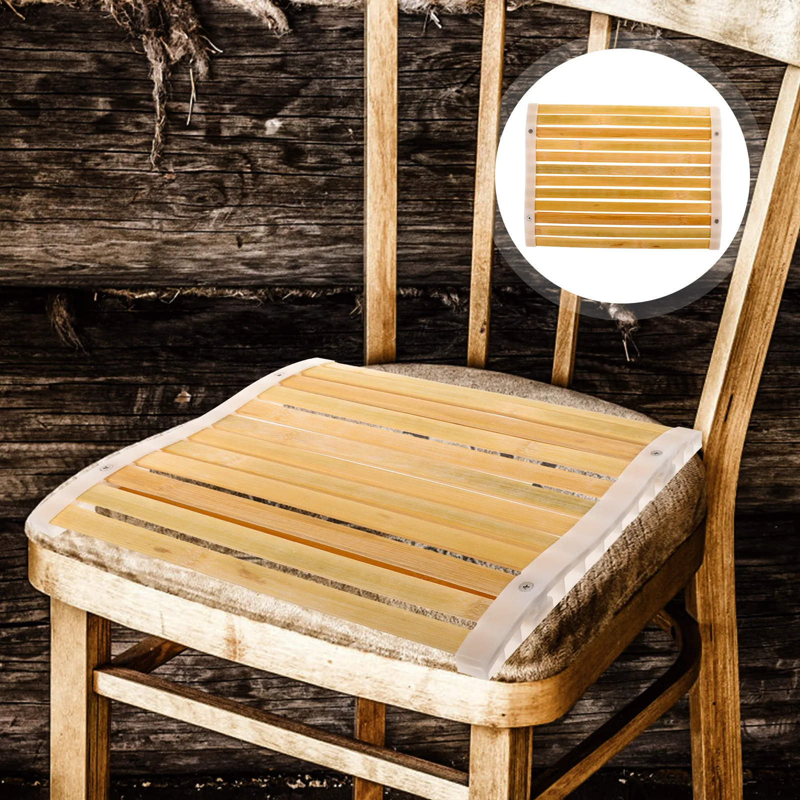 

Bamboo Seating Mat Summer Seat Cushion Home Bamboo Sitting Cushion Breathable Lightweight Car Seat Pad