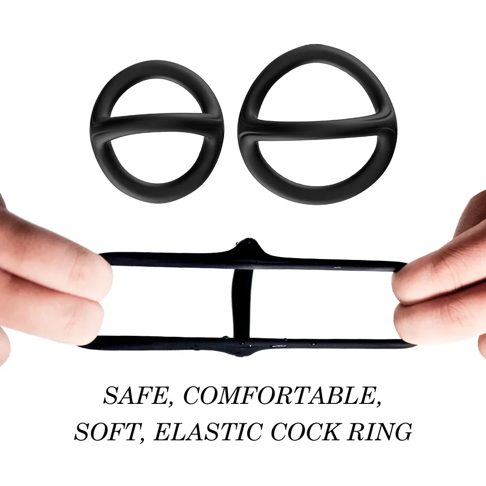 Penis Ring Silicone Semen Lock Ring Delay Ejaculation High Elasticity Time Lasting Cock Ring Sex Toys For Men Couples Adult 18+