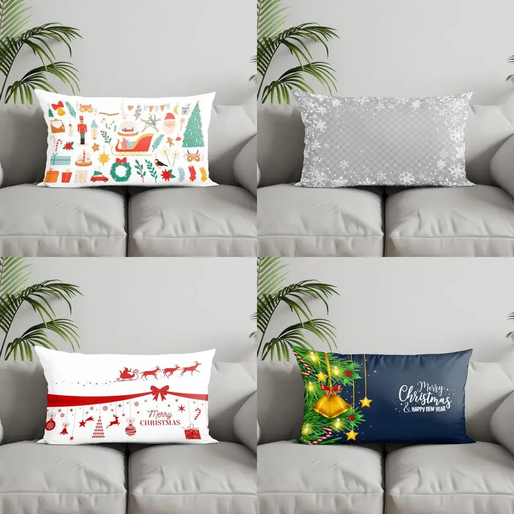 ديكور المنزل احتفالي عيد الميلاد نمط وسادة مناسبة ل أريكة غرفة نوم سيارة وسادة غطاء وسادة مستطيلة الظهر وسادة