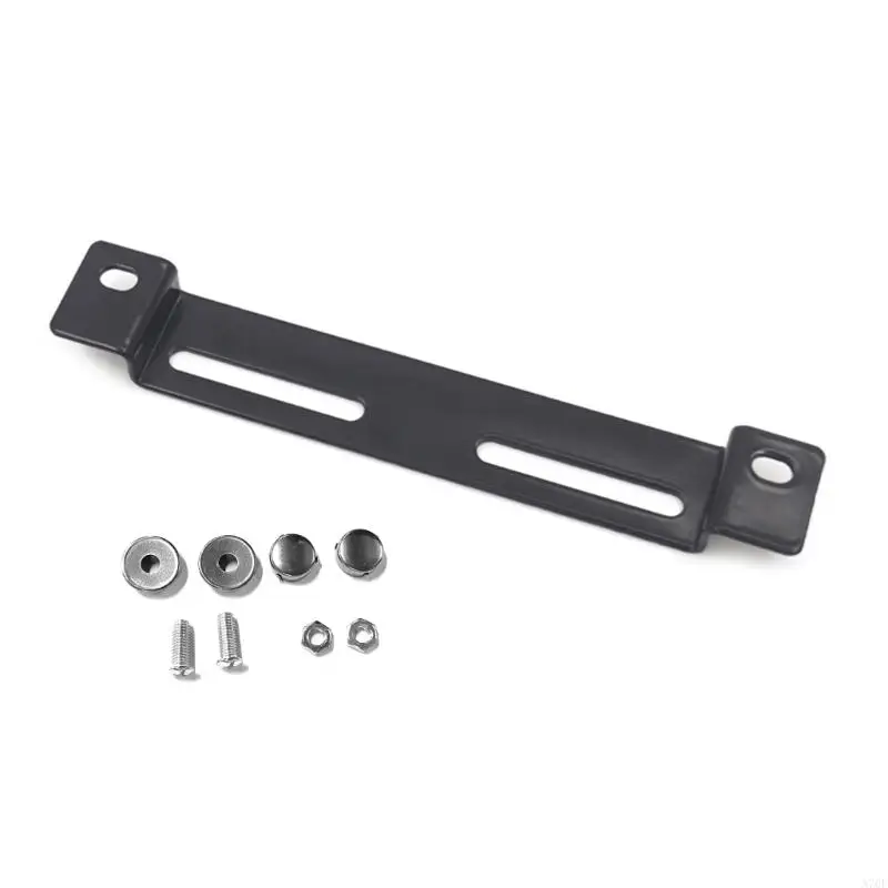 A70F Matte Black Aluminum License Plate Frames,Motorcycle Tag Cover for Front & Rear,Rustproof Universal Holder