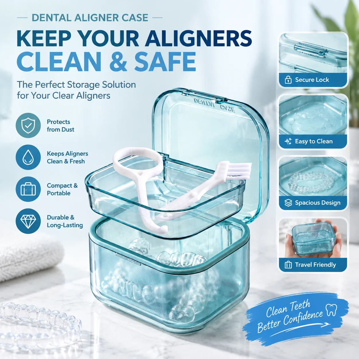 Retainer Case Portable Cleaning Box