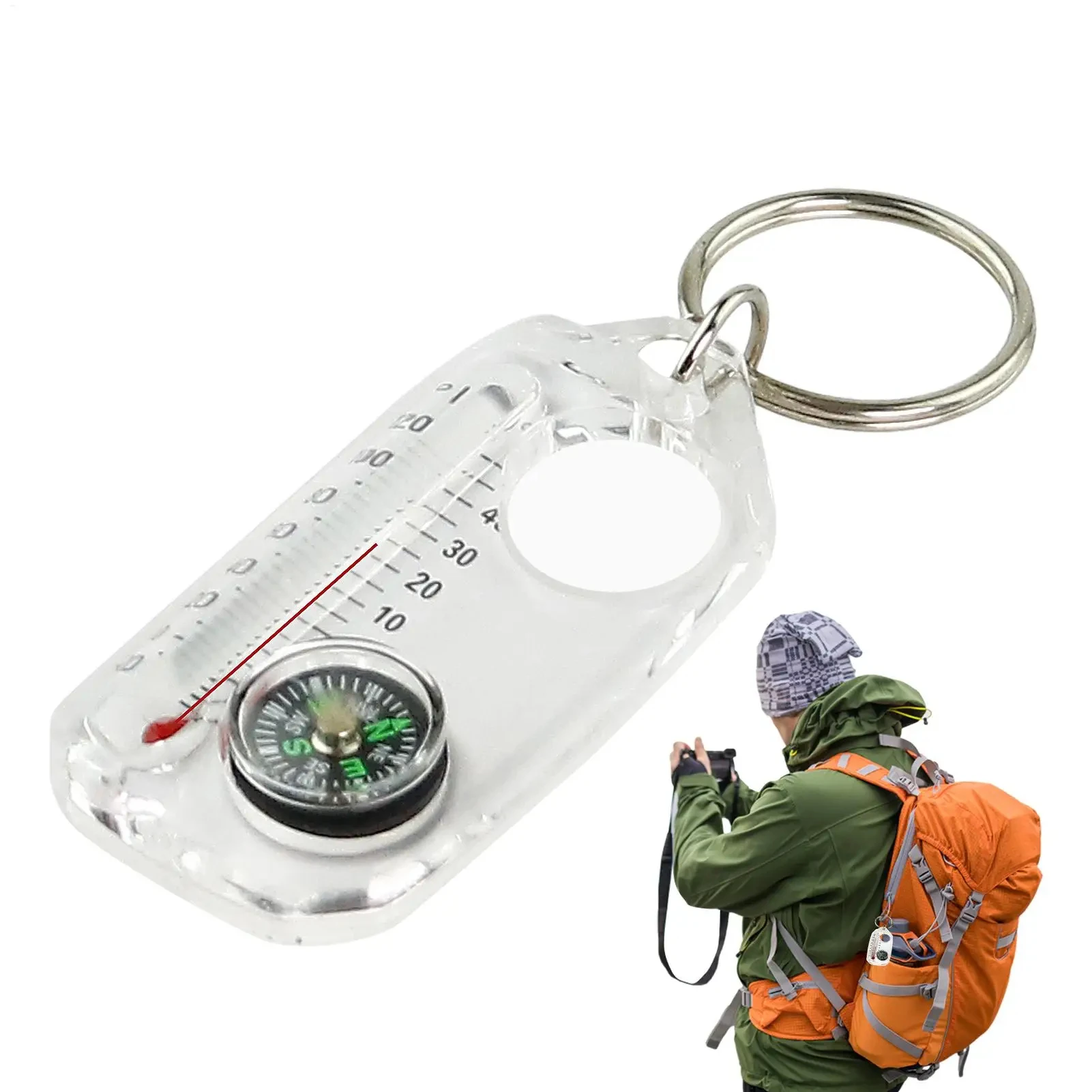 1 Stück Multifunktions-Mini-Sc – Compass Keychain Mini Bewertung und Preis