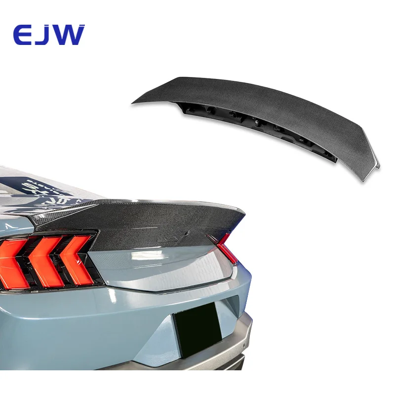 

Real Carbon Fiber Single Rear Spoiler For 2024 Ford Mustang With High Quality GT Style Tail