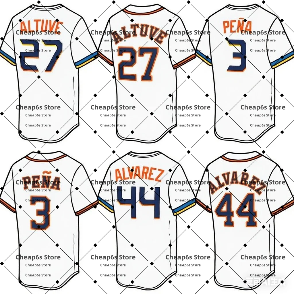 

Men's Youth White Embroidery Jose Altuve Jeremy Pena Yordan Alvarez Houston American Baseball Jersey
