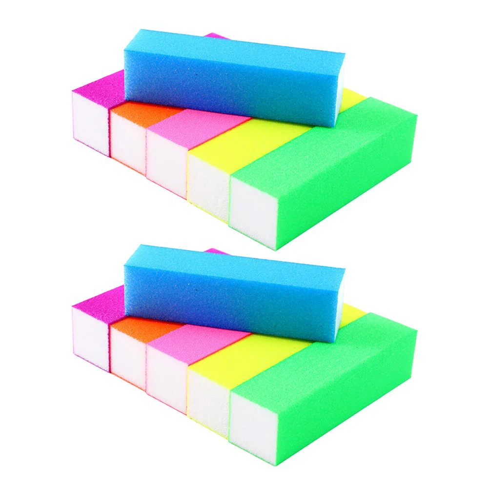 12Pcs Manicure Nail Files Buffers Sponge Polishers Durable Portable Easy Use for Home Salon Nail Files Manicure Supplies