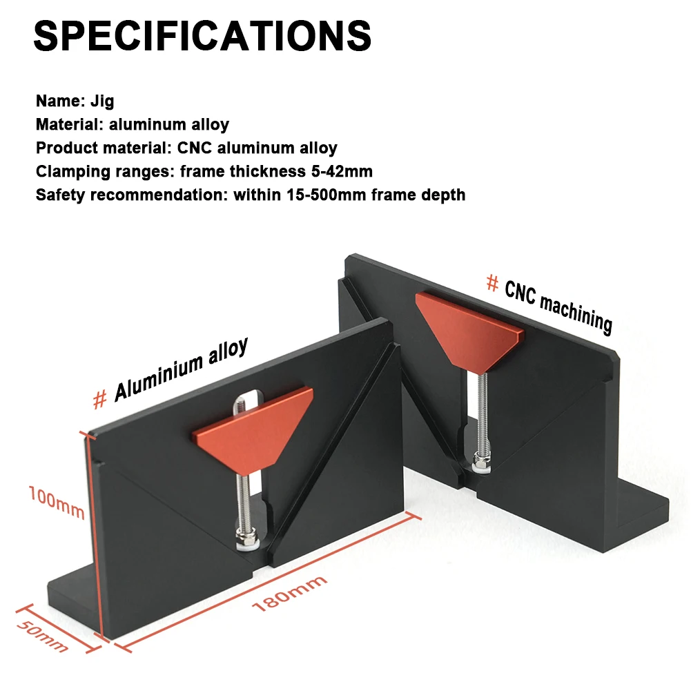 Right Angle Spline Jig Aluminum Alloy Picture Frames Drawer Dovetailing Slotting Dovetail Mortise Tool Sawtable Trimmer Tools