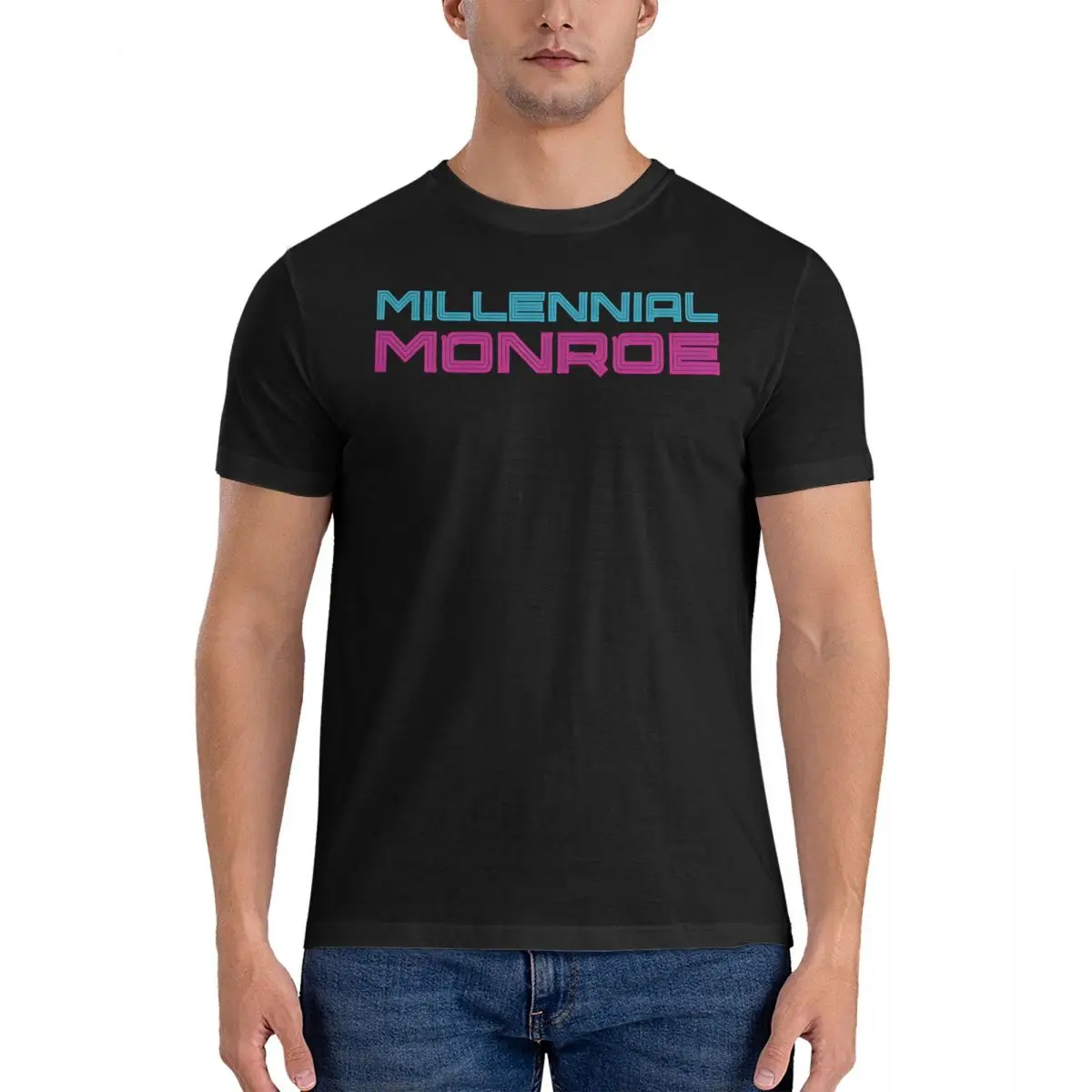 Millennial Monroe Men T Shirts Electric Fields Funny Tees Short Sleeve Crewneck T-Shirt 100% Cotton New Arrival Clothing