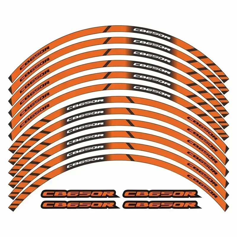 For Honda CB650R CB650 R Motorcycle Parts Contour Wheel Decoration Decal Sticker - Orange Motor