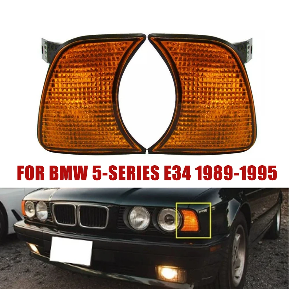 

Car Front Side Corner Light For BMW 5-Series E34 1989-1995 Indicator Light Corner Turn Signal Light 63131384033 63131384034