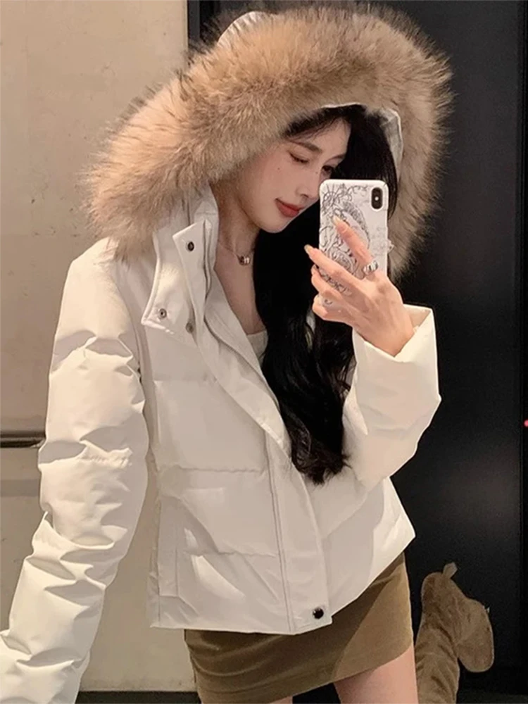 

Женская зимняя утепленная повседневная куртка-дафлкот из хлопка, свободного кроя, модная, в корейском стиле, с длинными рукавами, на молнии