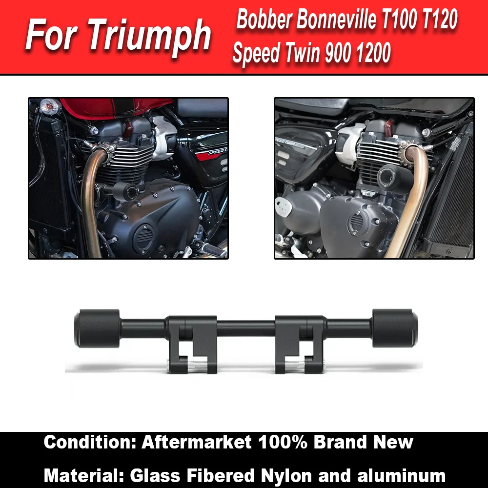 

Для Triumph Bobber Bonneville T100 T120 Speed Twin 900 1200, защитные ползунки для рамы мотоцикла