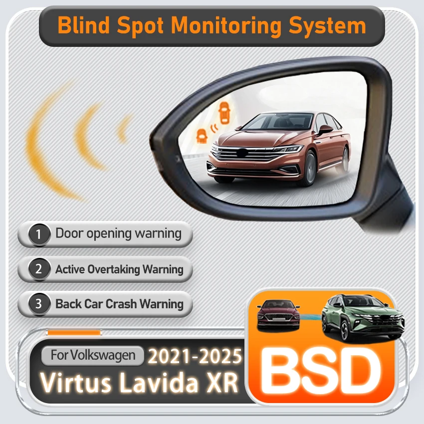 Car BSD BSM BSA 24GHZ 79GHZ Radar Detector For Volkswagen Sagitar Virtus Lavida XR T-ROC ID3 Golf 8 Lamando 2021~2023 2024 2025