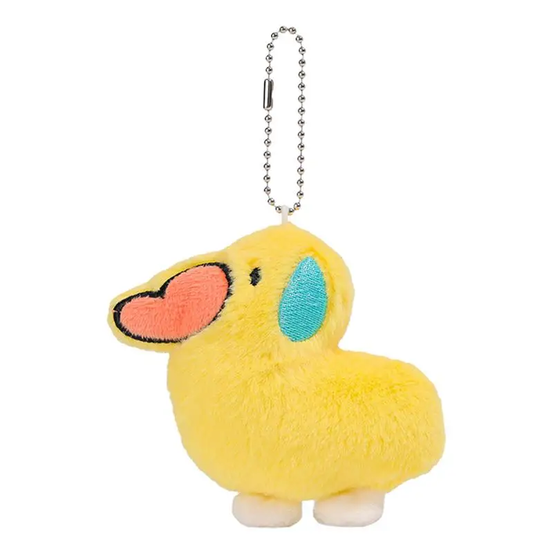 Anime Plush Keychain Cute Squeaking Duck Plush Pendants Hangable Soft Kids Toys Multifunctional Portable Bag Pendants For Bags