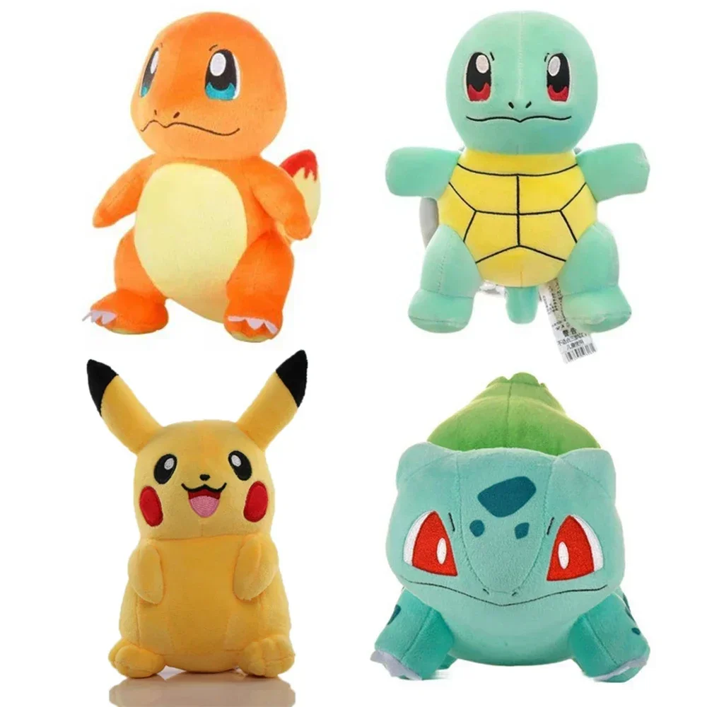 

Новые плюшевые игрушки Покемон 2026 года: Пикачу, Генгар, Райчу, Сквиртл, Иви, Чармандер, Бульбазавр, Мьют. Подарки для детей на день рождения и Рождество.