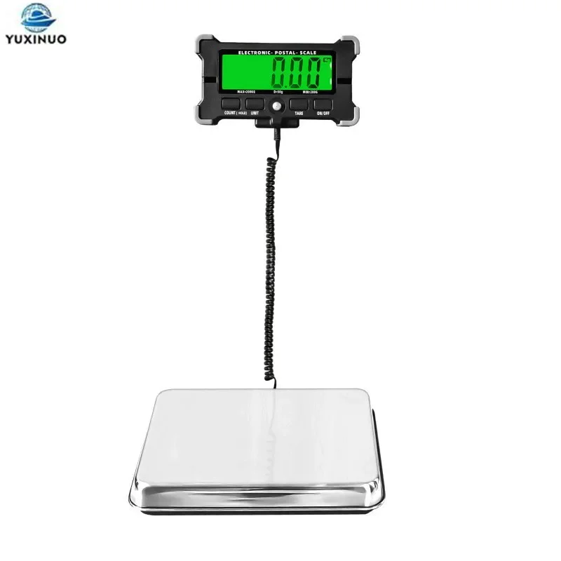 Portable 200KG Electronic Postal Scale Stainless Steel Large Platform Digital LCD Weighing Balance For Warehouse Express Parcel