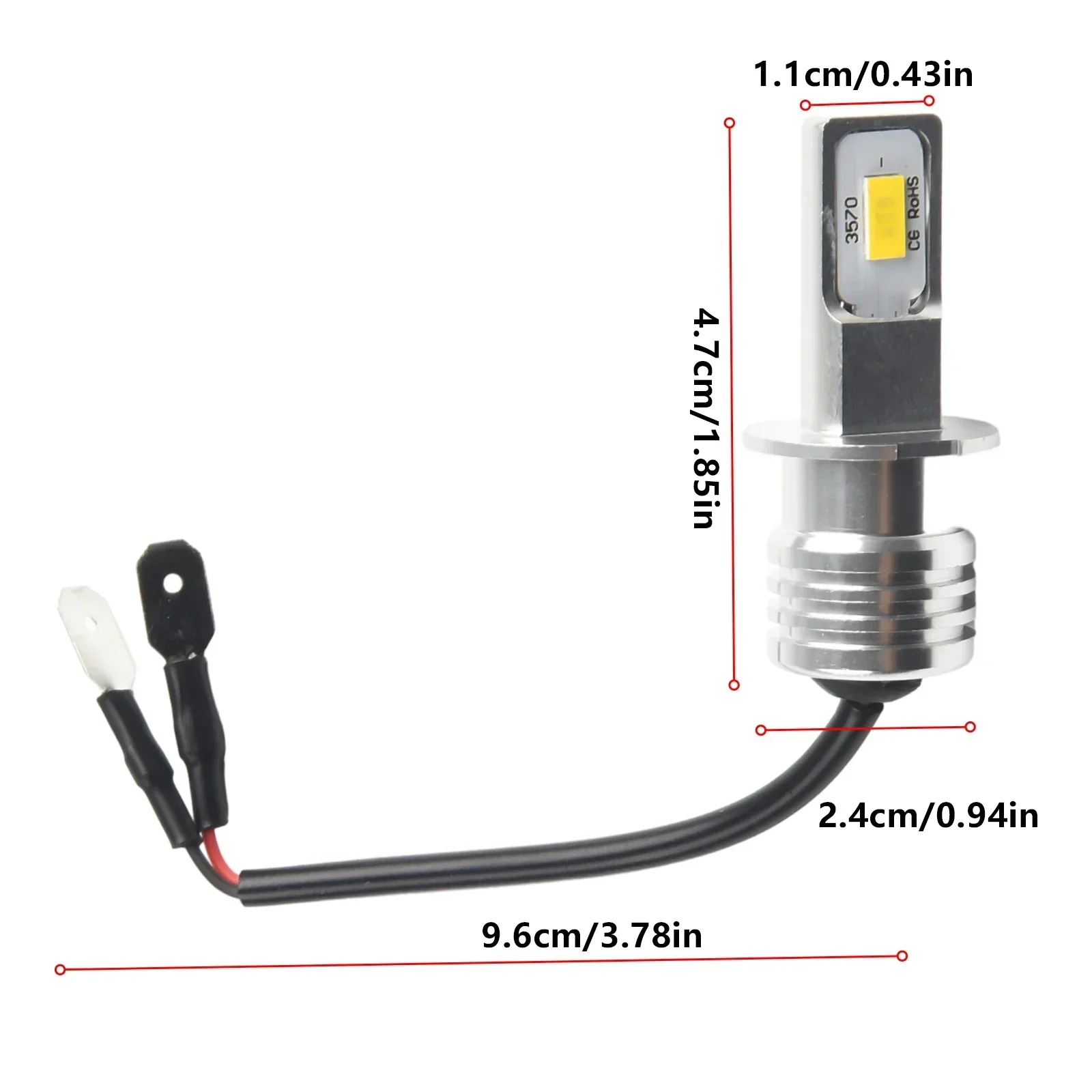 Kit de conversión de bombilla de luz antiniebla LED H3, lámpara DRL amarilla superbrillante, 3000K, 80W, 2000LM, 12V-24V CC, 2 uds.