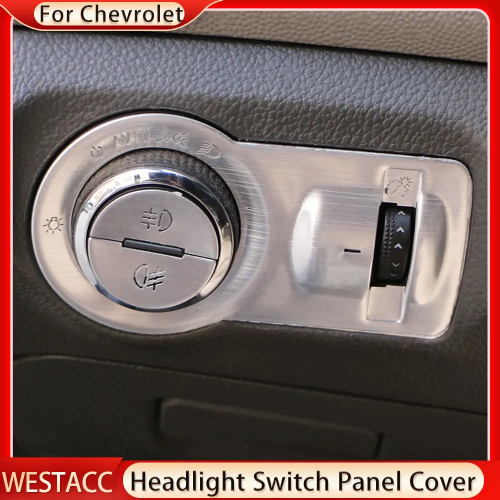 Car Headlight Switch Panel Decoration Sticker Trim Cover for Chevrolet Malibu Cruze Trax for Opel Astra J Mokka Accessories