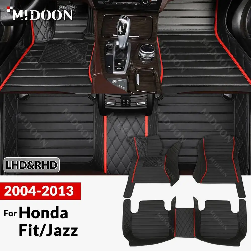 

New styles! For Honda Fit/Jazz 2004-2013 12 11 10 09 08 Custom Car Floor Mats Auto Carpet Cover Interior Accessories