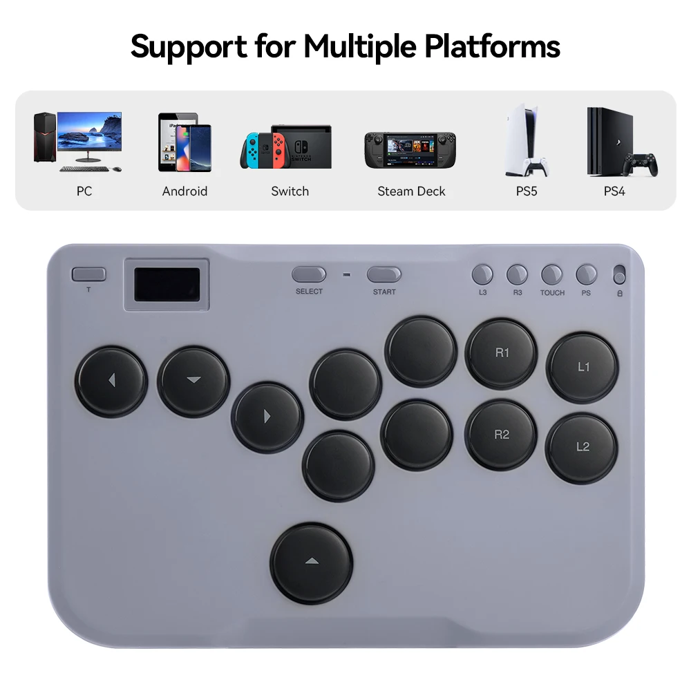 Haute42- COSMOX Leverless Controller Mini Hitbox For PC / Ps4 / Ps5 Switch Steam Joystick Fighting Gaming Keyboard