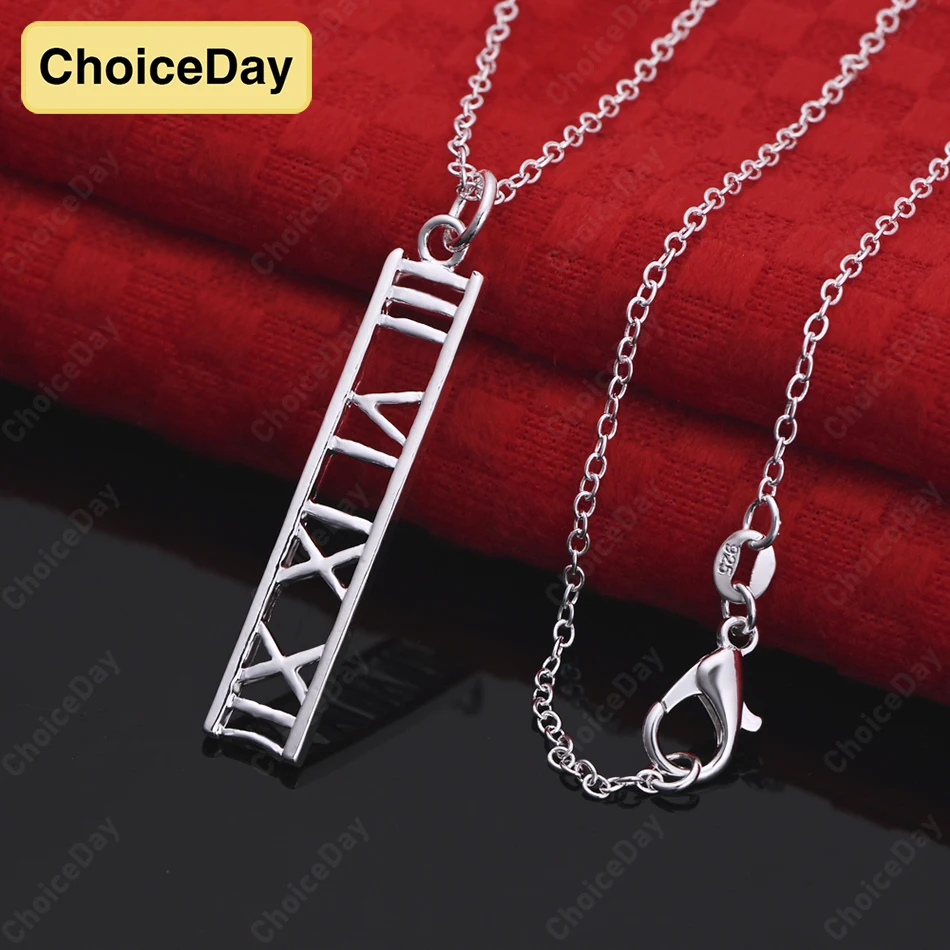 

ChoiceDay из стерлингового серебра 925 пробы, изысканное римское геометрическое ожерелье, женские украшения, аксессуары для вечеринок, модный подарок