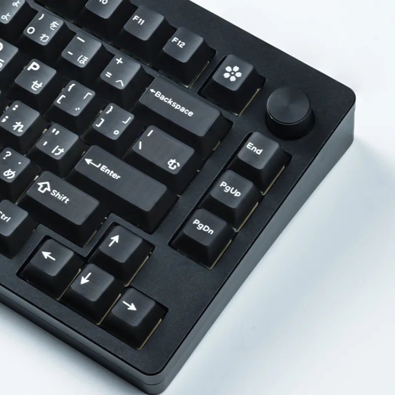 Imagem -04 - Japanese Obsidian Keycaps para Teclado Mecânico Preto Transparente Jogos Abs Inglês Russo Cereja Personalizado