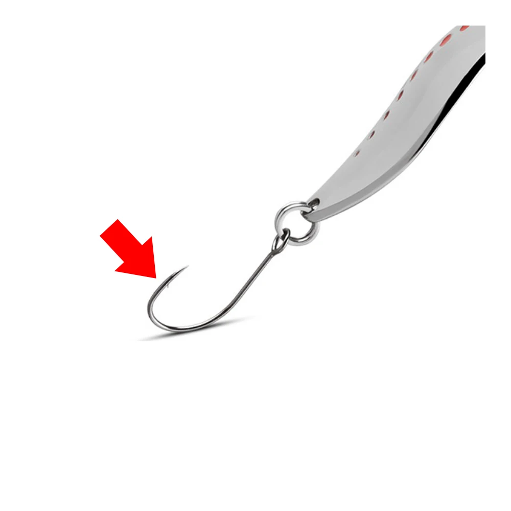 50 pz 8001 # lure hook big eye hook strisce sottili gancio di paillettes gestire e pagare cavalli bocca IOU bocca cocked amo di pesce mandarino