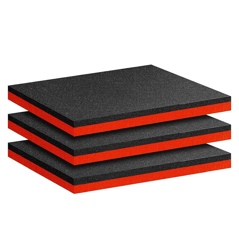 Fresh Toolbox Chest Drawer Inserts 3Pcs Tool Box Organization Foam 17.5X12x1inch Shadow Non Slip Foam Liner Organizer US Plug