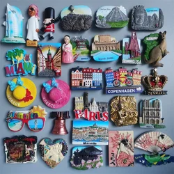 Fridge Magnets Japan Dubai Miami USA Norway Ethiopia Curacao Cambodia Greece Australia Denmark Home Decor Tourist Souvenir Gifts