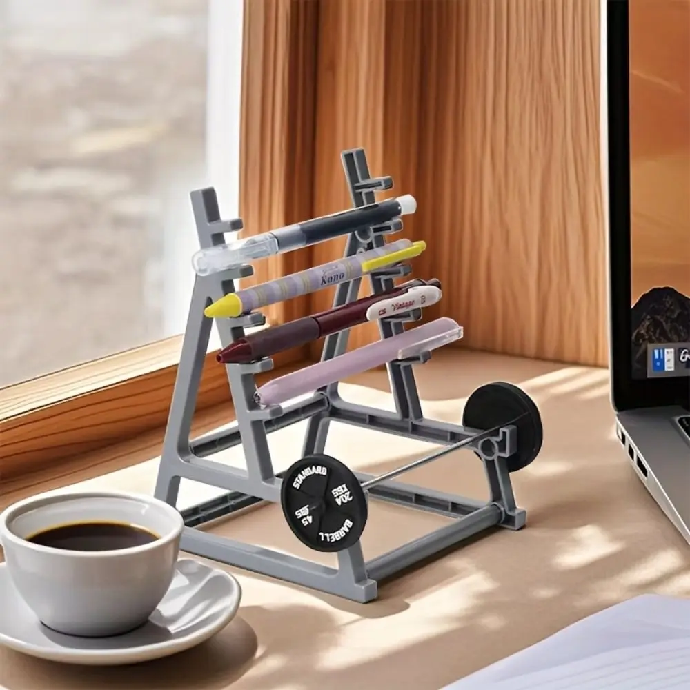Gift Giving Fitness Themed Barbell Rack Pen Rack Stylish Decor Pen Holder Pen Organizer Gift Giving