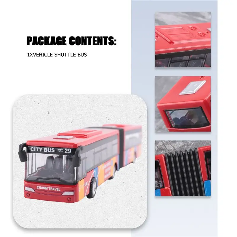 WOTT-modèle de véhicule moulé sous pression pour enfants, Bus navette, voiture, petit bébé, retirer