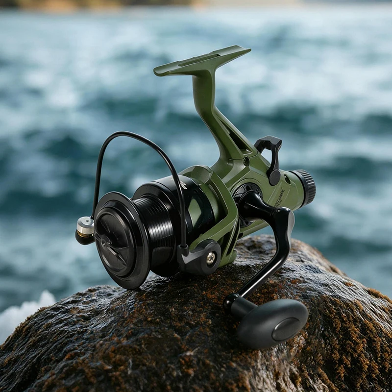 Outdoor Spinning Reel with Stable Operation, Ergonomic Crank Handle, Durable Structure for Lake, River and Coastal Shore Angling