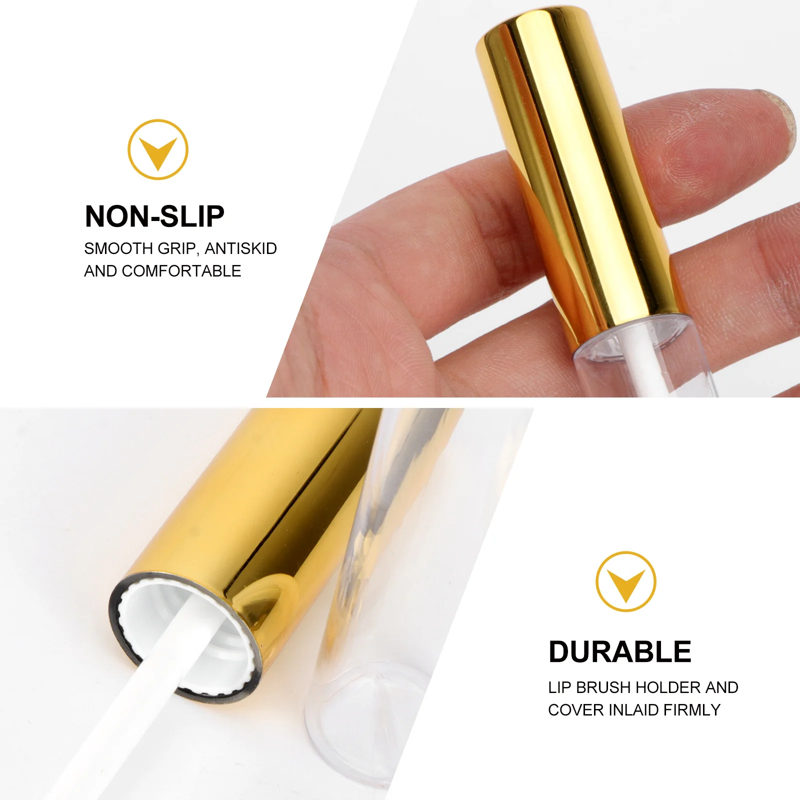 

10Pcs Lip Gloss Tube Transparent Circular Design Premium Material Portable Travel Empty Lip Balm Container