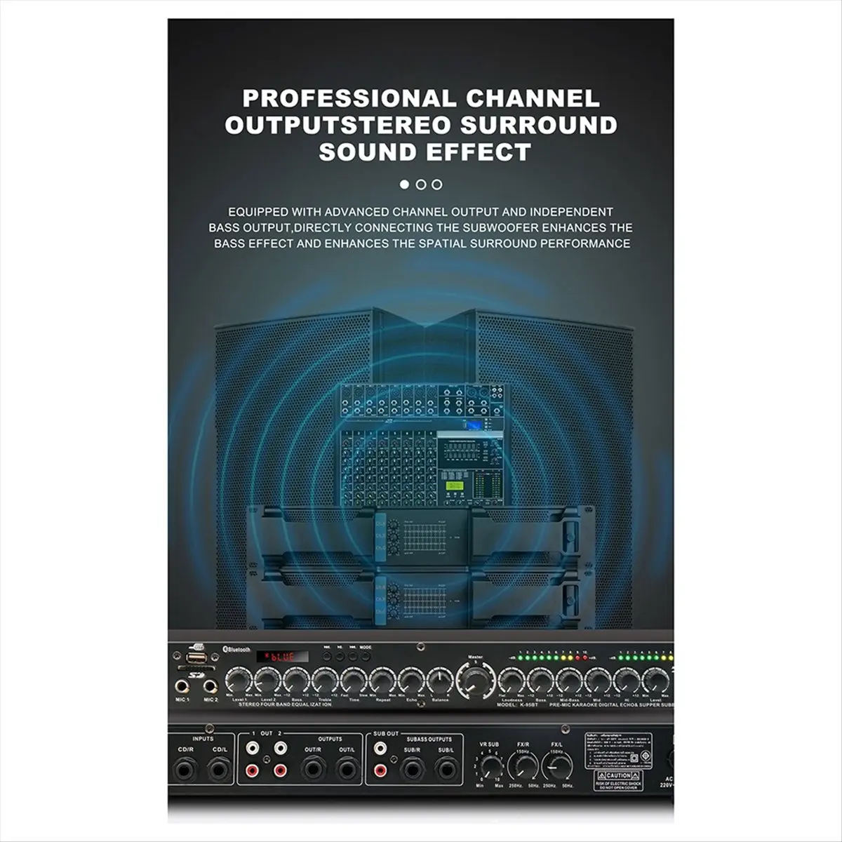 doyme Professional Sound Peripheral Equipments Stereo Digital Reverberation Multi Effect DSP Processor Audio Processor EU Plug