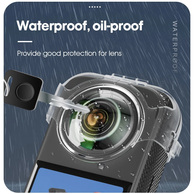 for Insta360 X3 Camera Lens Cap Transparent Protective Cover High Definition Waterproof Anti-fall Scratchproof Case Accessories