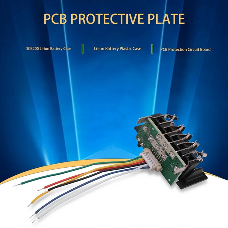 Herramienta de batería DCB200, caja de plástico, placa de protección de carga PCB, placa de circuito para batería de iones de litio Dewalt 18V 20V DCB183