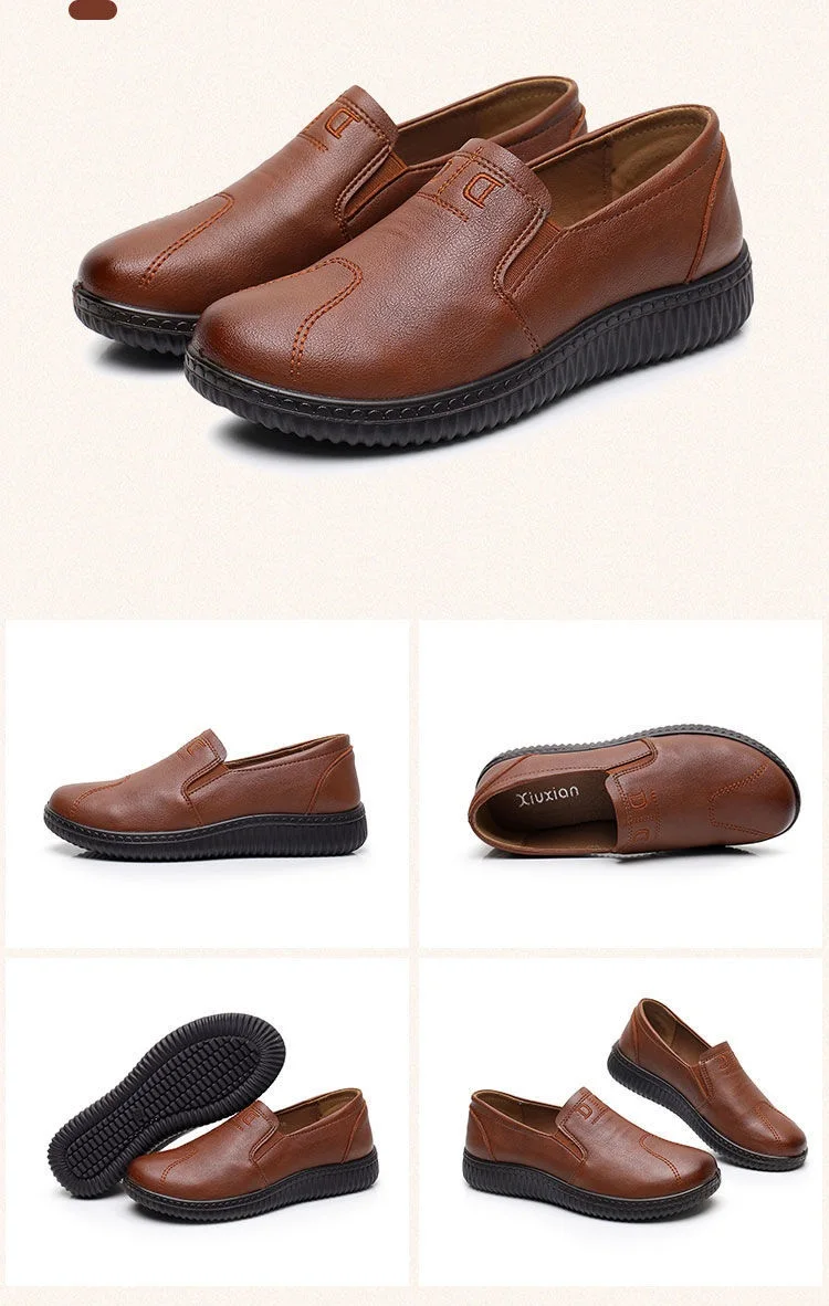 24-Stunden-Versand Ballerinas Damen Casual Walkingschuhe Oma-Damen-Komfort-Mokassins Rutschfeste Damen-Slipper Nicht-Leder – Detail 27