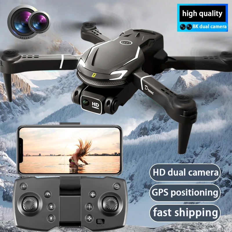 

Новый дрон V88 8K, профессиональная HD двойная камера, 5G, GPS, фотография для предотвращения препятствий, оптический поток, складная игрушка, БПЛА 1000 м