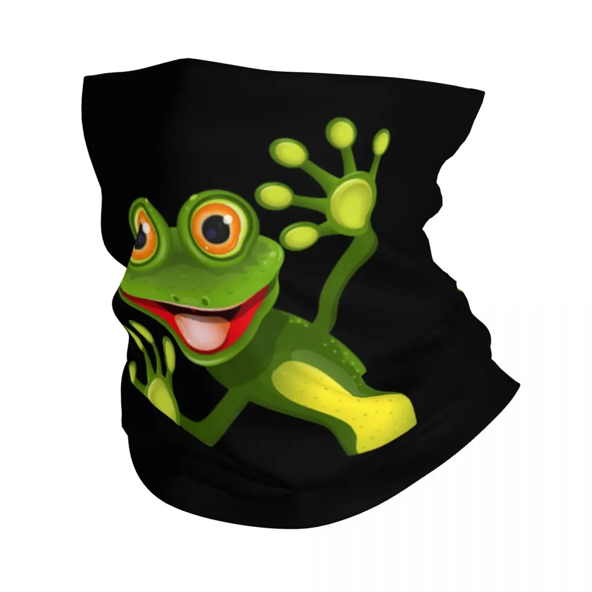 

Бандана с изображением счастливой лягушки на заказ, теплая для женщин и мужчин, зимний походный лыжный шарф, гетры, чехол для лица