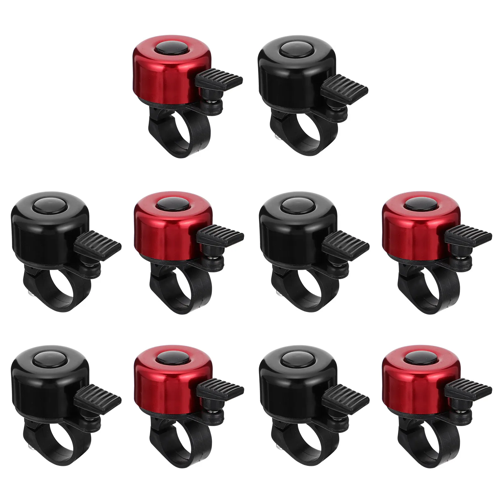 

10Pcs Aluminum Alloy Bike Bells for Mountain Road Bikes Waterproof Loud Clear Sound Safety Warning Thumb Ring Bell Compact