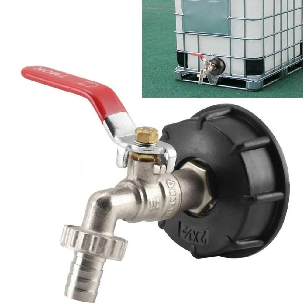 1PC Durable IBC Tank Tap Adapter S60*6 Coarse Thread To 1/2