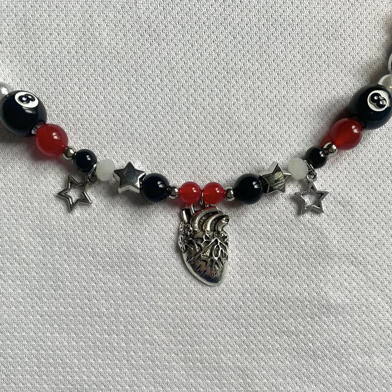 anatomical heart pendant necklace handmade