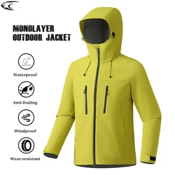 LNGXO Unisex Waterproof Jacket Hooded Windbreaker for Hiking Camping Trekking Outdoor Rain Coat Windproof Climbing Clothes