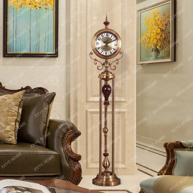 

Floor Vertical Clock Ornament -style Villa Luxury Clock Decoration Station Large Pendulum Clock