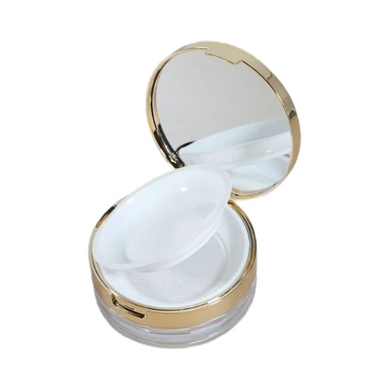 15g Powder Case with Sponge Puff Mirror Double Layer Portable Loose Powder Box  Travel DIY Cosmetic Foundation Powder Box