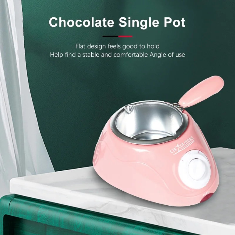 10 Wooden Sticks Aoresac Chocolate Melting Pot Hot Chocolate Maker With Spatula Molds