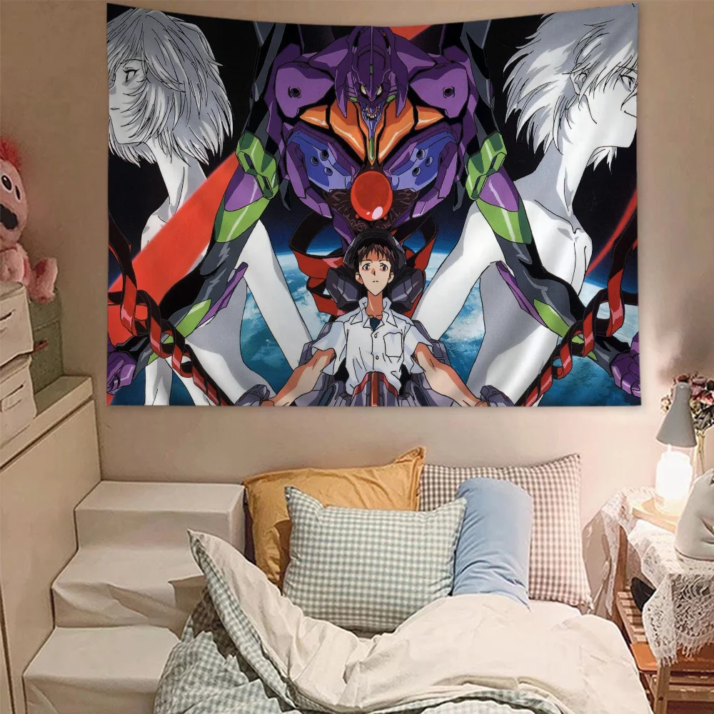 N-Neon G-Genesis E-Evangelions Tapestry Art Printing Bohemian Wall Tapestries Mandala Decor Blanket